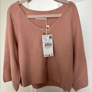 Mango kids Dusty Rose Knit Sweater